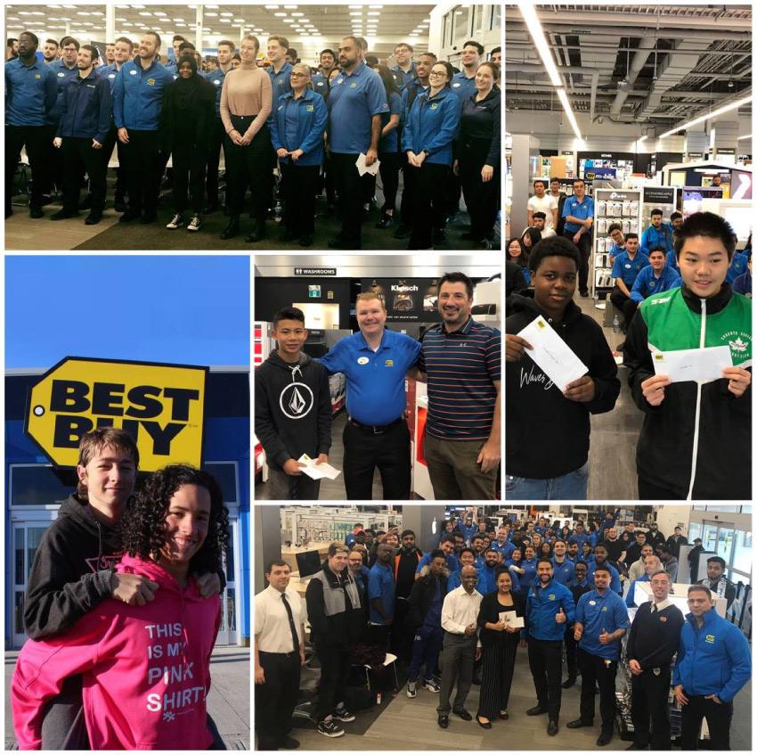 A collage of six images featuring BGC youth participating in various Best Buy-supported programs including tech workshops and community events.