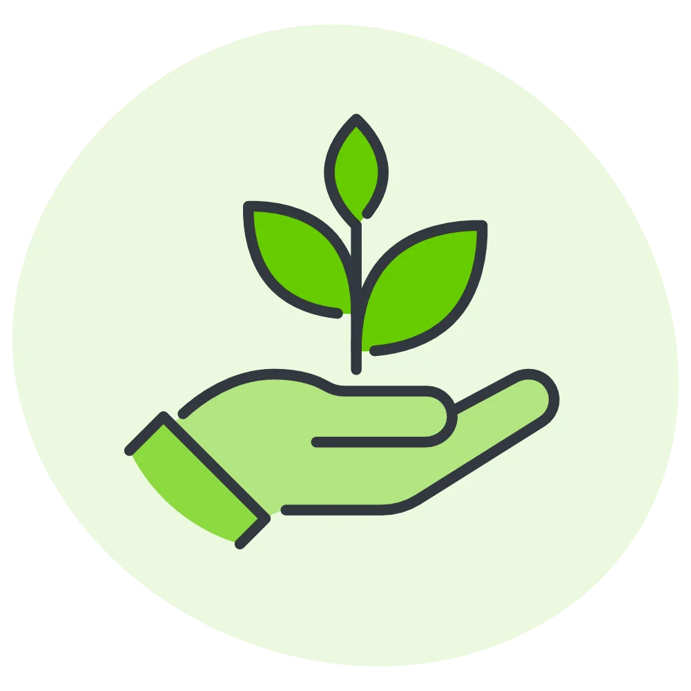 Icône croissance fond clair