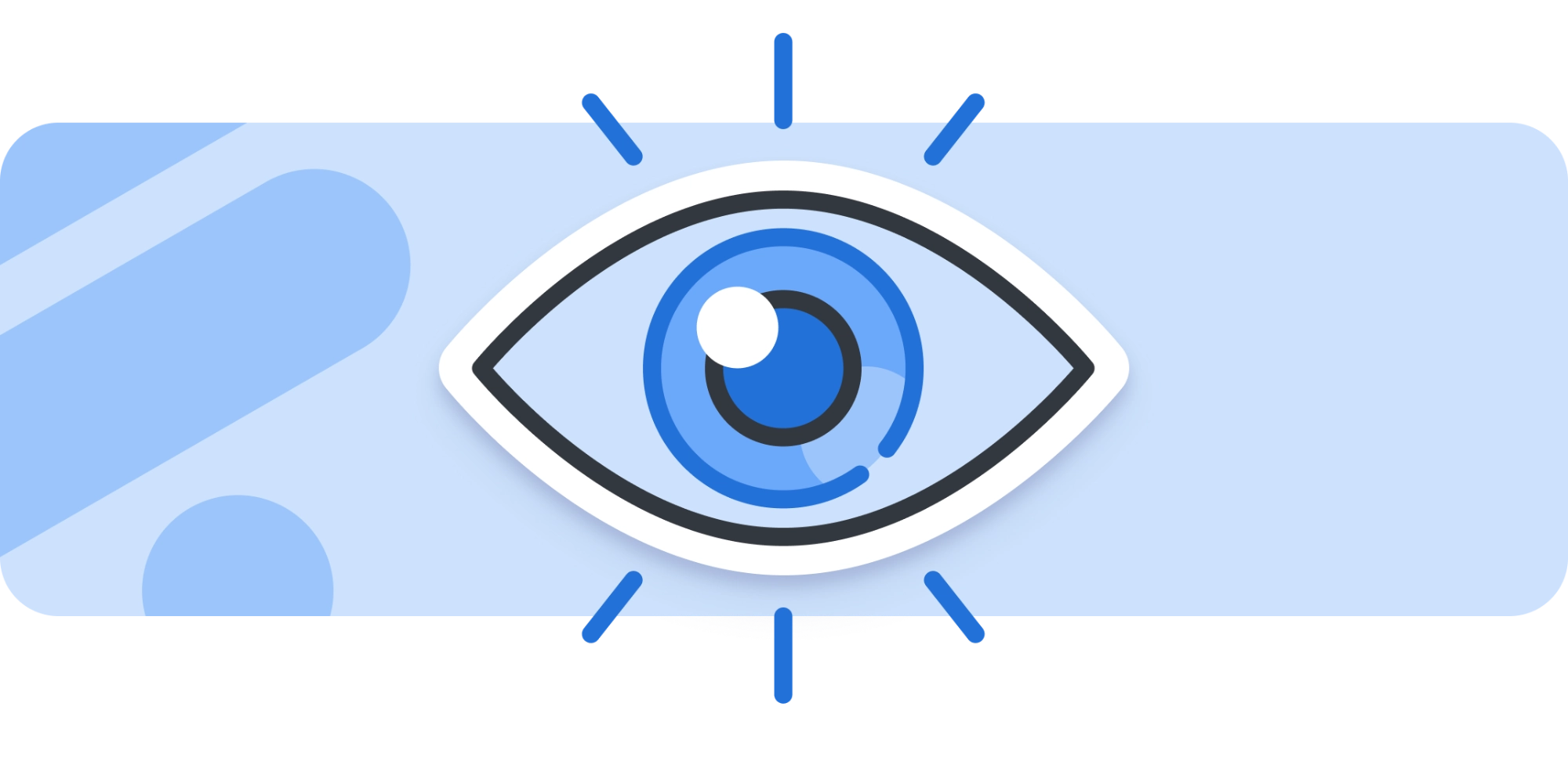 Blue eye icon with "Our Vision" heading.